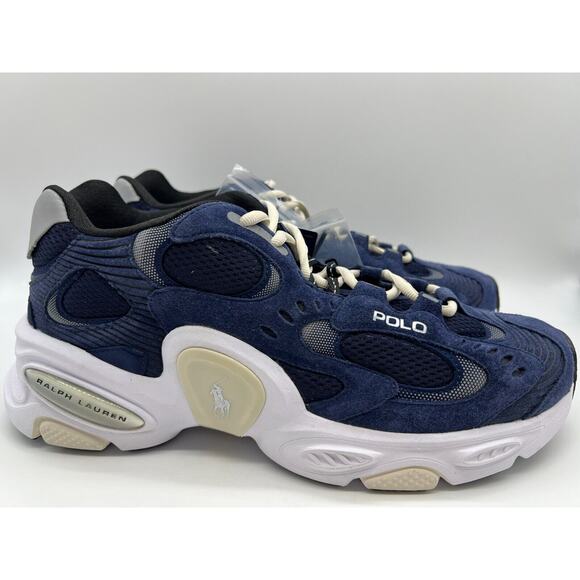 Polo Ralph Lauren Modern Trainer 100 Navy/White Size 11 NEW - Picture 1 of 12